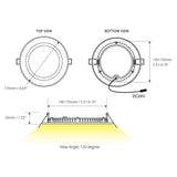 2Pk Radiance LPC 0170 LED Downlight 3000-4500K 10.6W 870-950lm Dimmable - Prism One