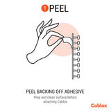 Cablox Mini 2x8 Premium Cable Management Adhesive Cord Organizer Universal Cable Fit - Prism One