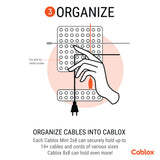 Cablox Mini 2x8 Premium Cable Management Adhesive Cord Organizer Universal Cable Fit - Prism One