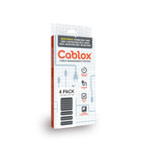 Cablox 4 Pack Bundle Premium Cable Management Adhesive Cord Organizer Universal Cable Fit - Prism One