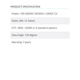 2 Pk Radiance LPC 0140 LED Downlight 3000 8W 570-680lm Dimmable  - Prism One