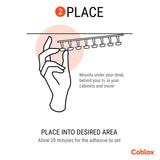 Cablox 8x8 2 Pack Bundle Premium Cable Management Adhesive Cord Organizer Universal Cable Fit  - Prism One