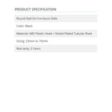 CrystalSlide Classic Nail-On Round Premium Floor Protection 1in to 2in  - Prism One